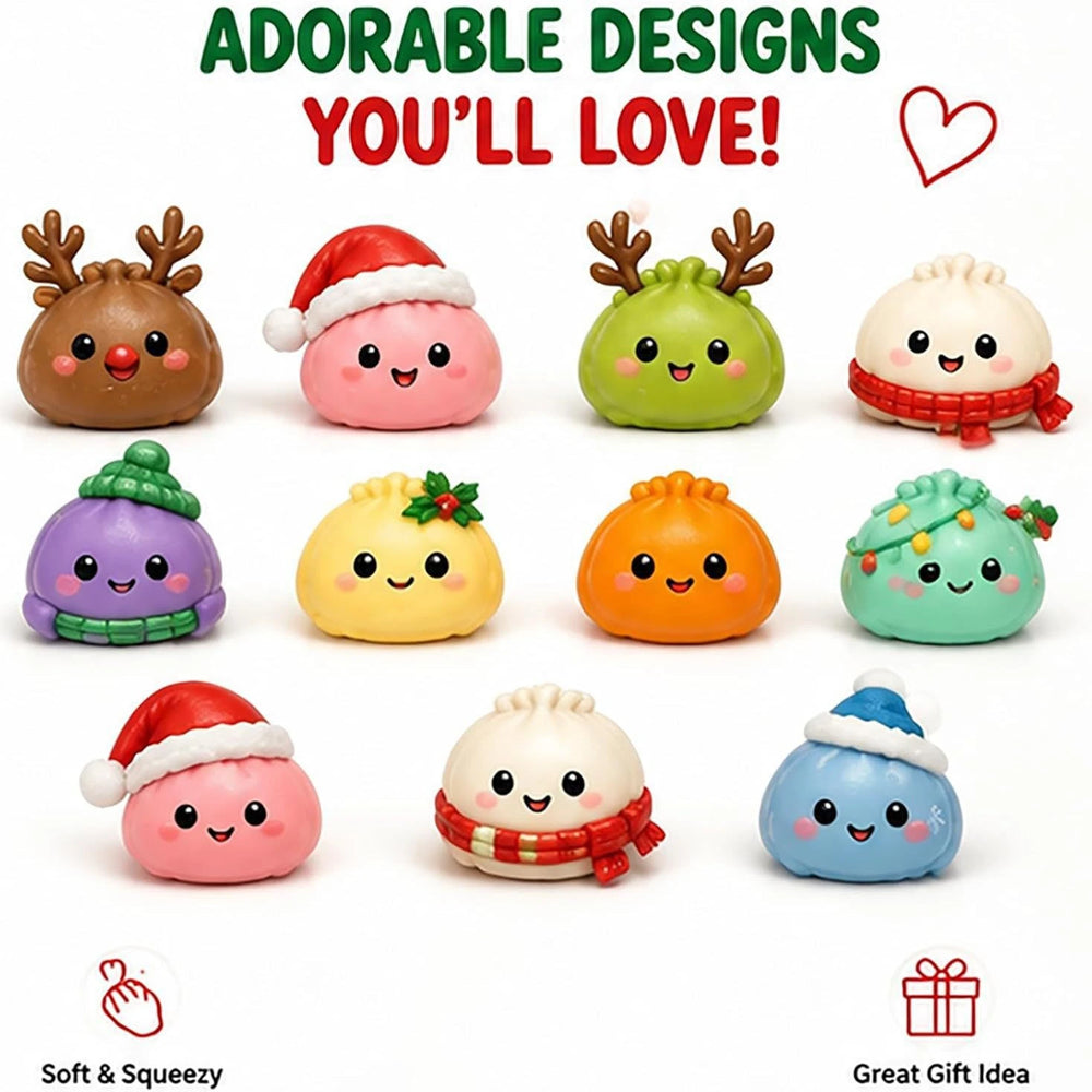 Soft, slow-rising Christmas characters