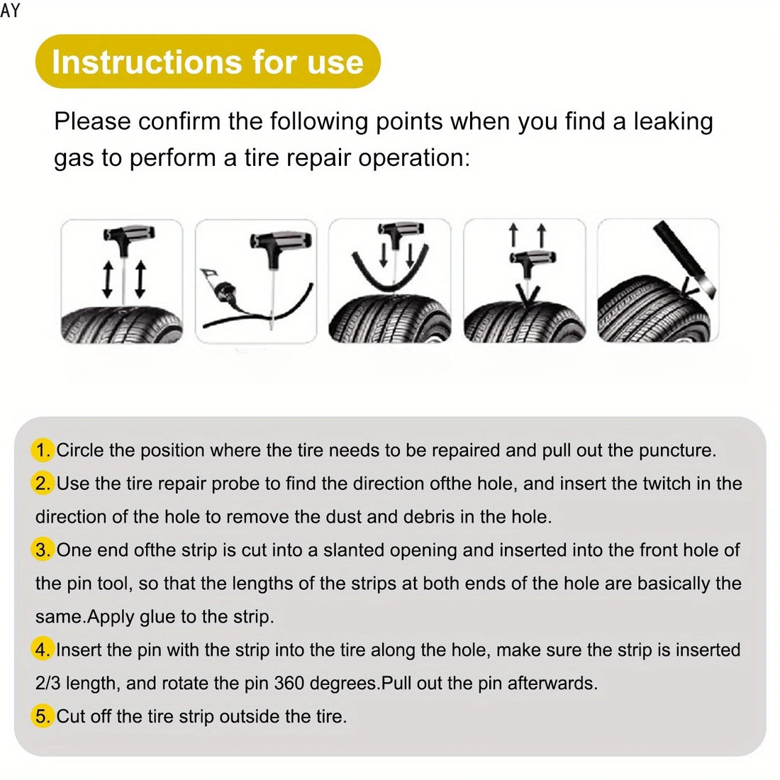 Tire Plug Repair Kit