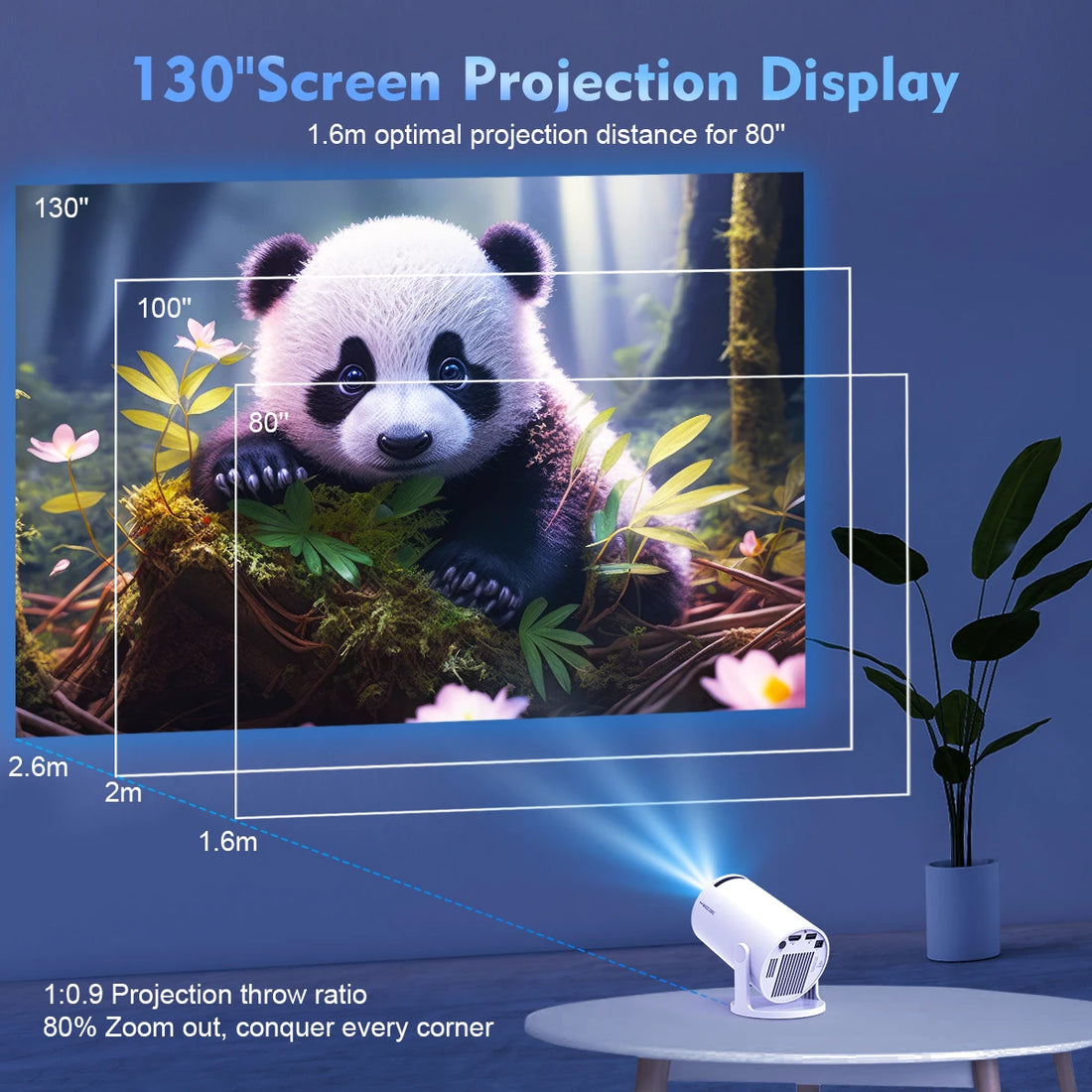 Mini Projector 4K Support