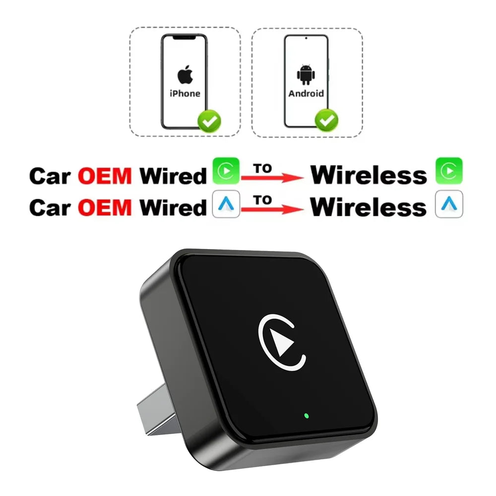 2-in-1 Wireless CarPlay & Android Auto Adapter