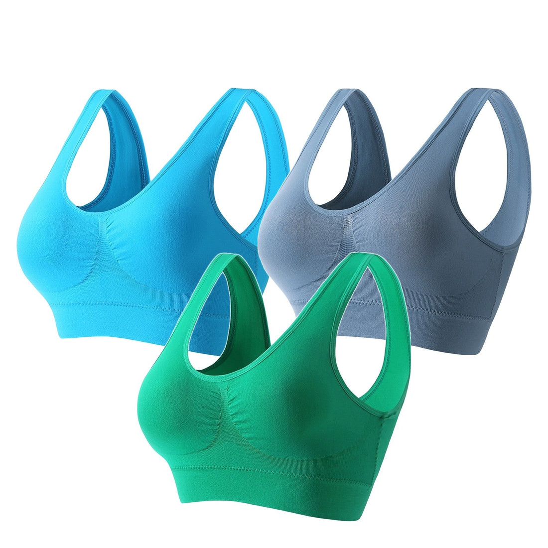 Seamless wireless bra, set of 3