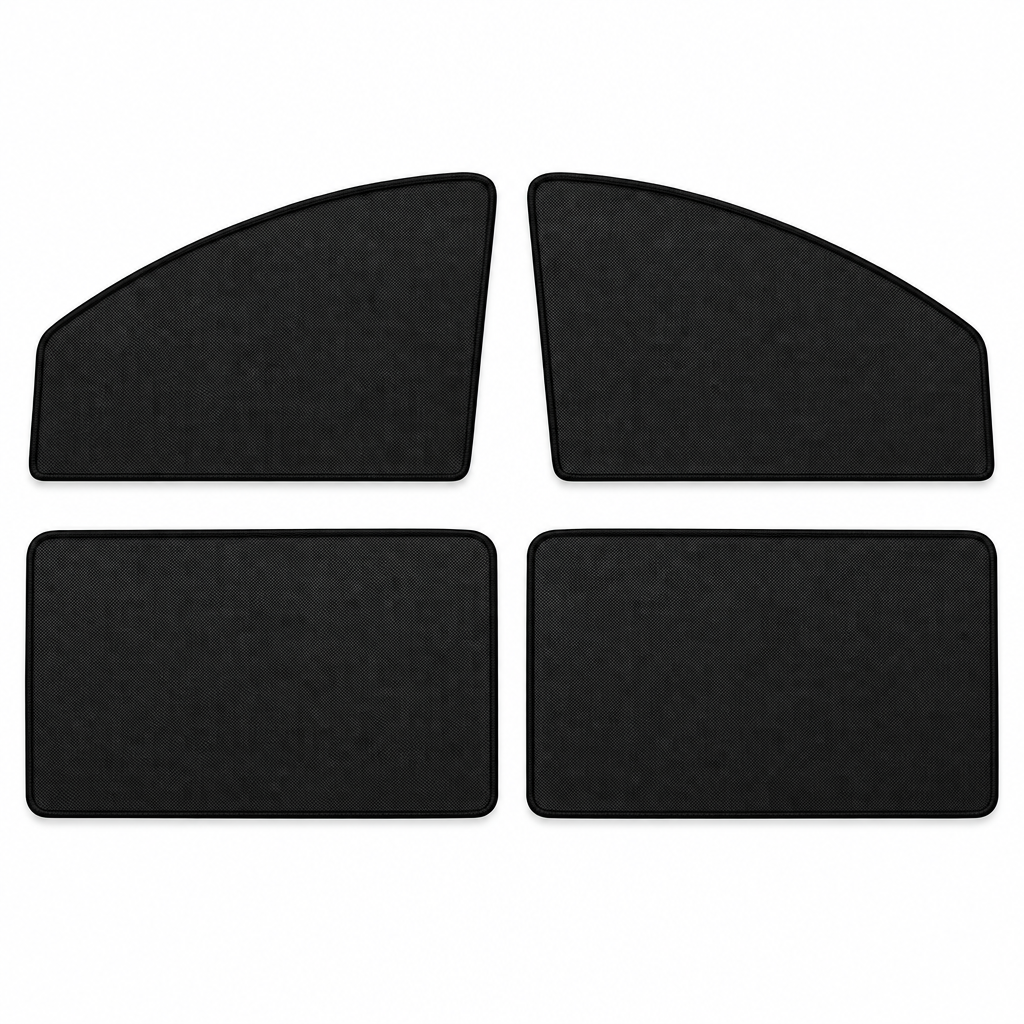 Magnetic Car Window Sun Shades – Front + Rear (4 pcs)