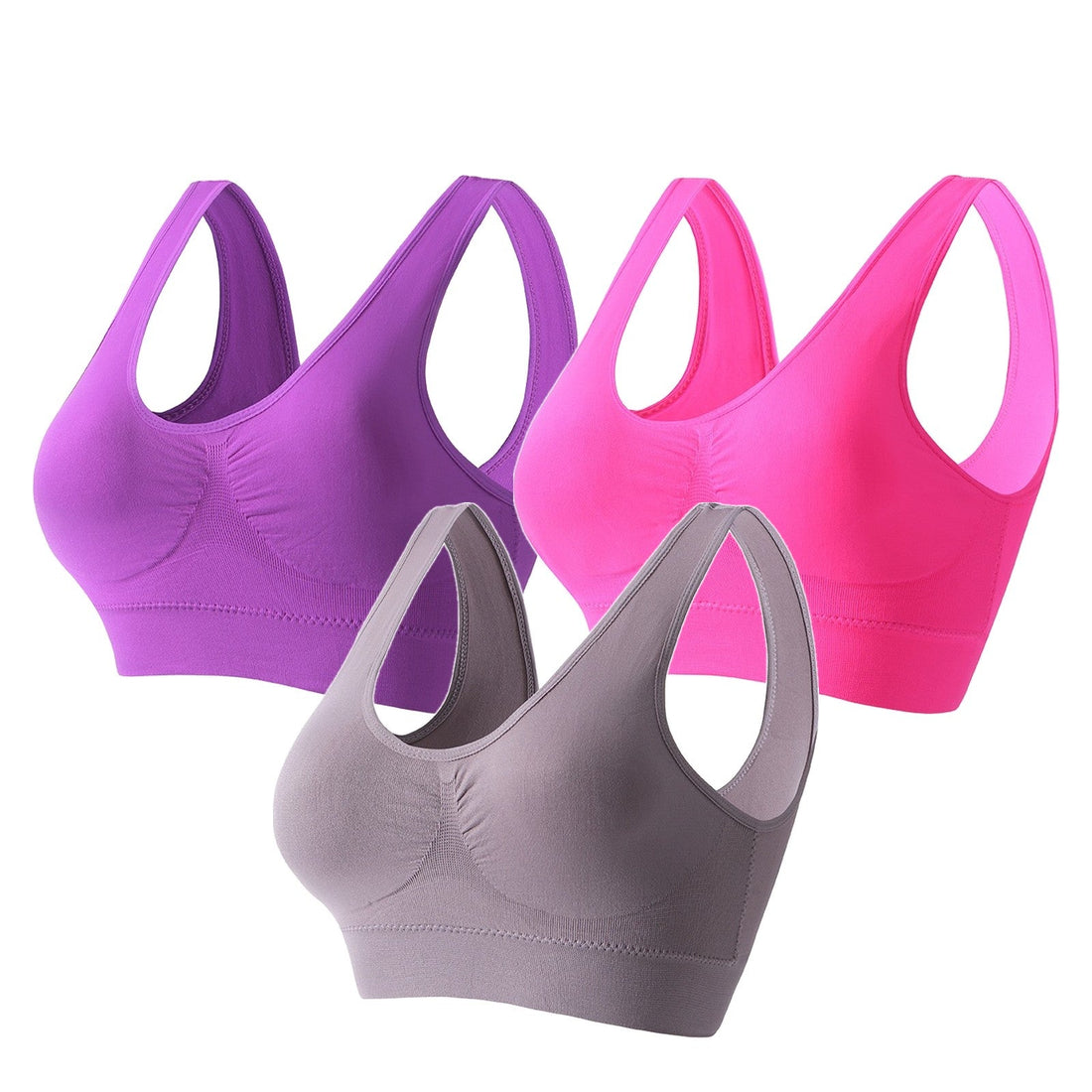 Seamless wireless bra, set of 3