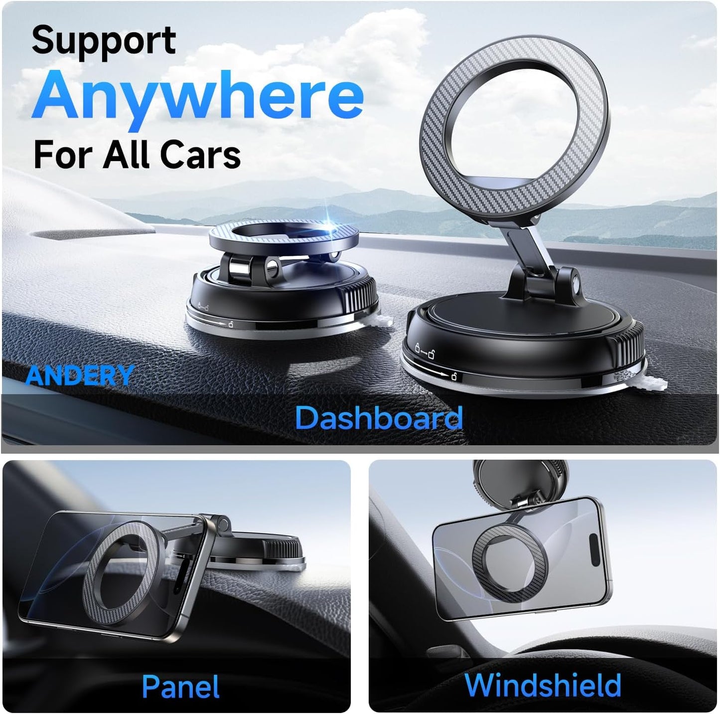 EliteGrip™ Ultra-Suction MagSafe Mount: The 78lb Death-Grip for Your Drive.
